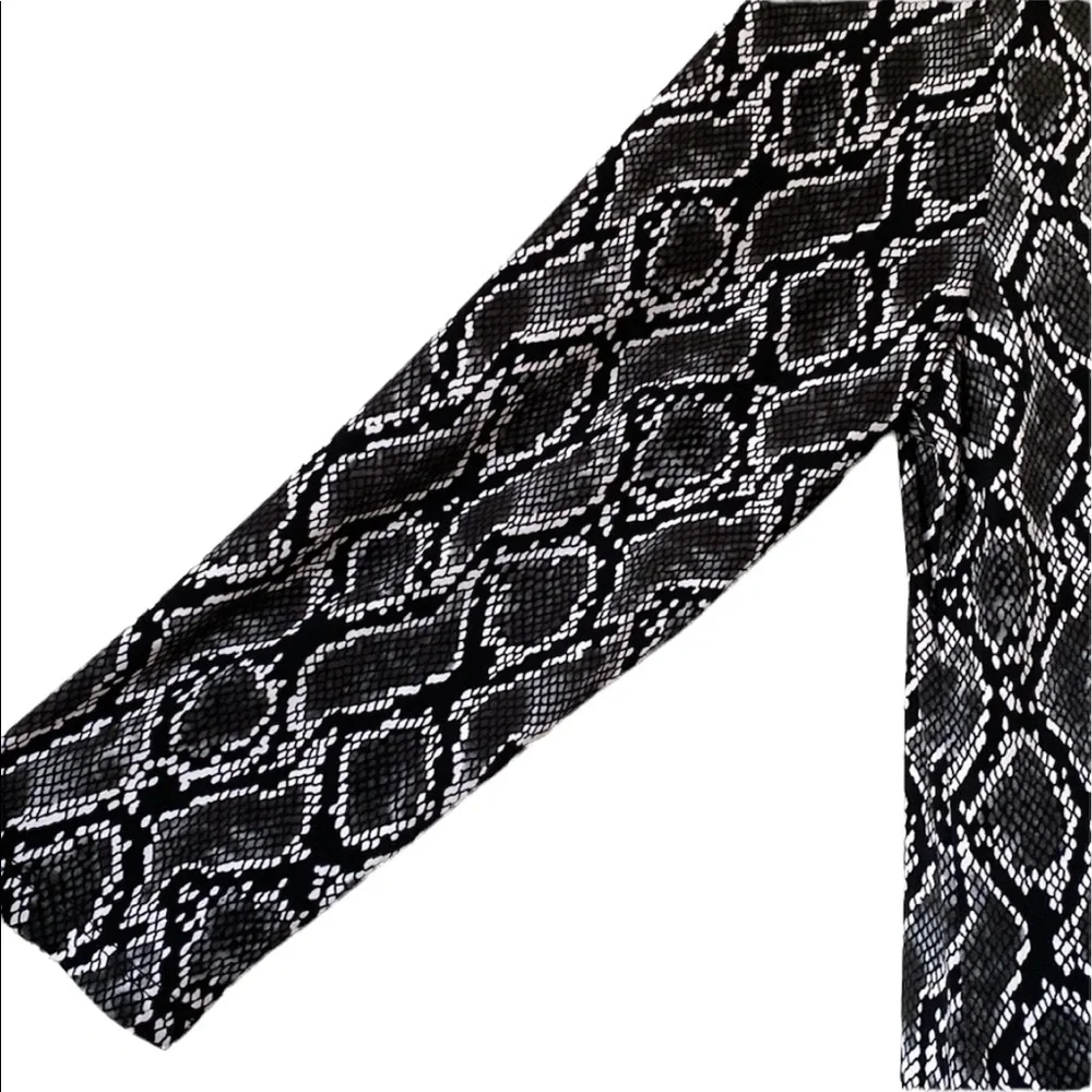 Michael Kors Women’s Snakeskin Print Black and Gray Dress